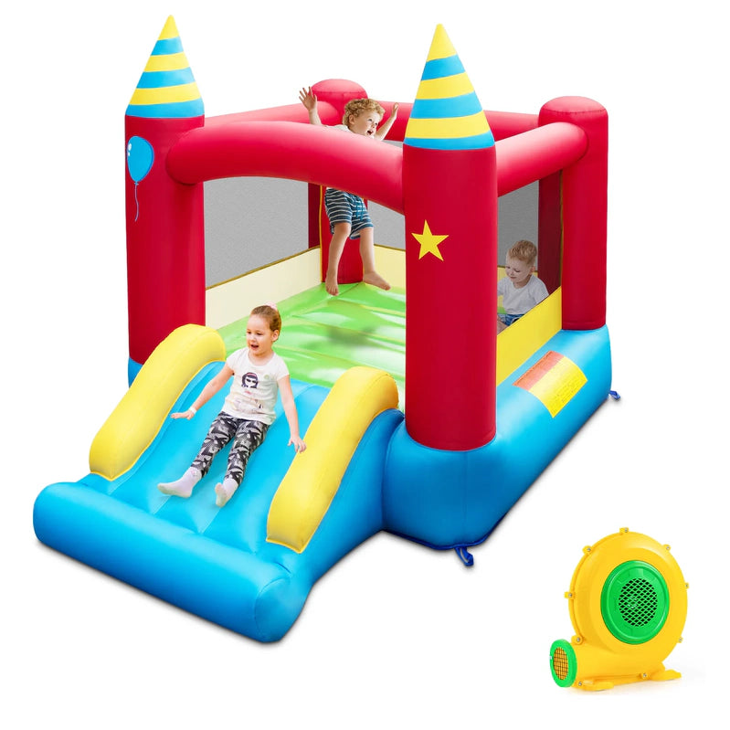 Costway Inflatable Kids Jumping Bouncer Indoor Outdoor With 480W Blower