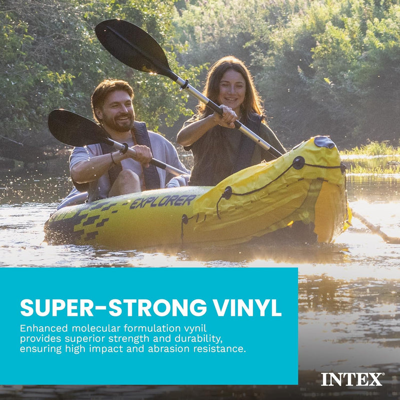 Intex 68307EP Explorer K2 Inflatable Kayak Set, Includes Deluxe 86 In. Aluminum Oars And High