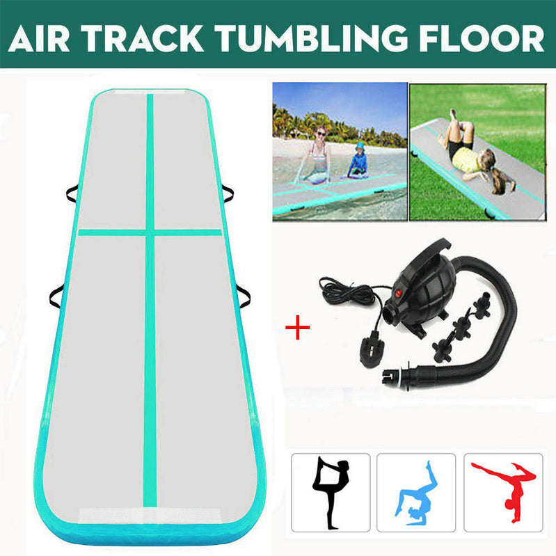 Fbsport Green 4m 1m 0.1m Inflatable Air Track Tumbling Gymnastic Mat Floor Home Training Yoga With Pump