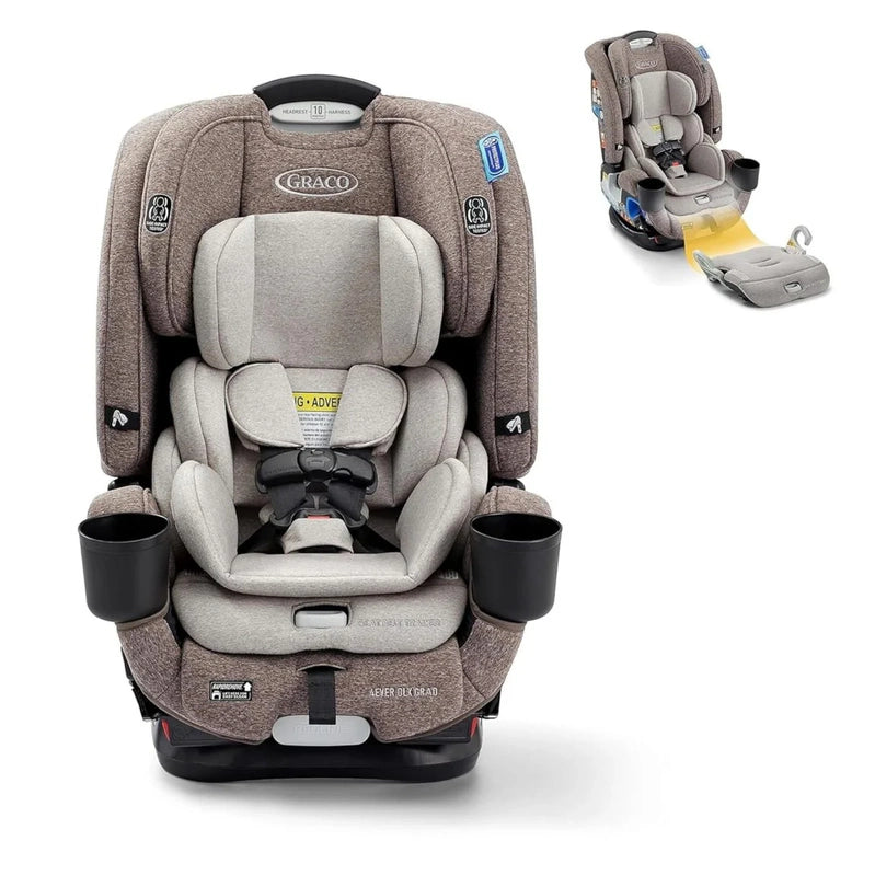 4Ever Dlx 4-in-1 Child Car Seat, Charlie, Car Seat For Babies And Toddlers, 10 Years Of Use, Rear-Facing, Forward-Facing And Booster Seat, Safe
