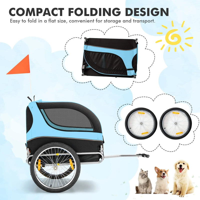 Pet Bike Trailer Holds 40kg Bicycle Trailer For Small And Medium-Sized Dogs