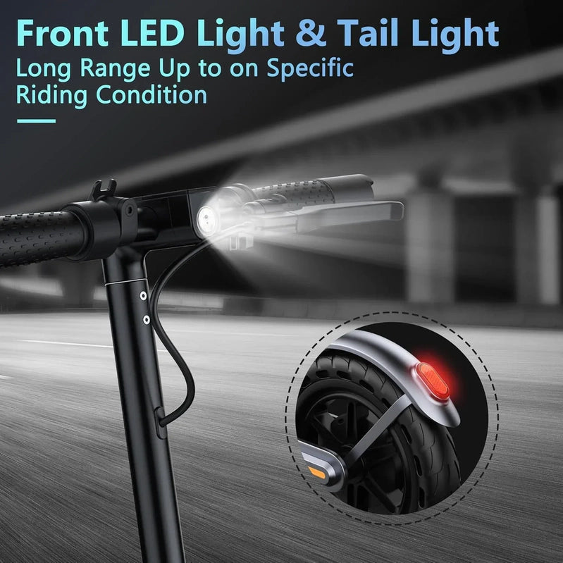 Electric Scooter 350W/500W Powerful Motor 8.5 In./10 In. Solid Tires 19/22Mph 28/21/12 Miles Range