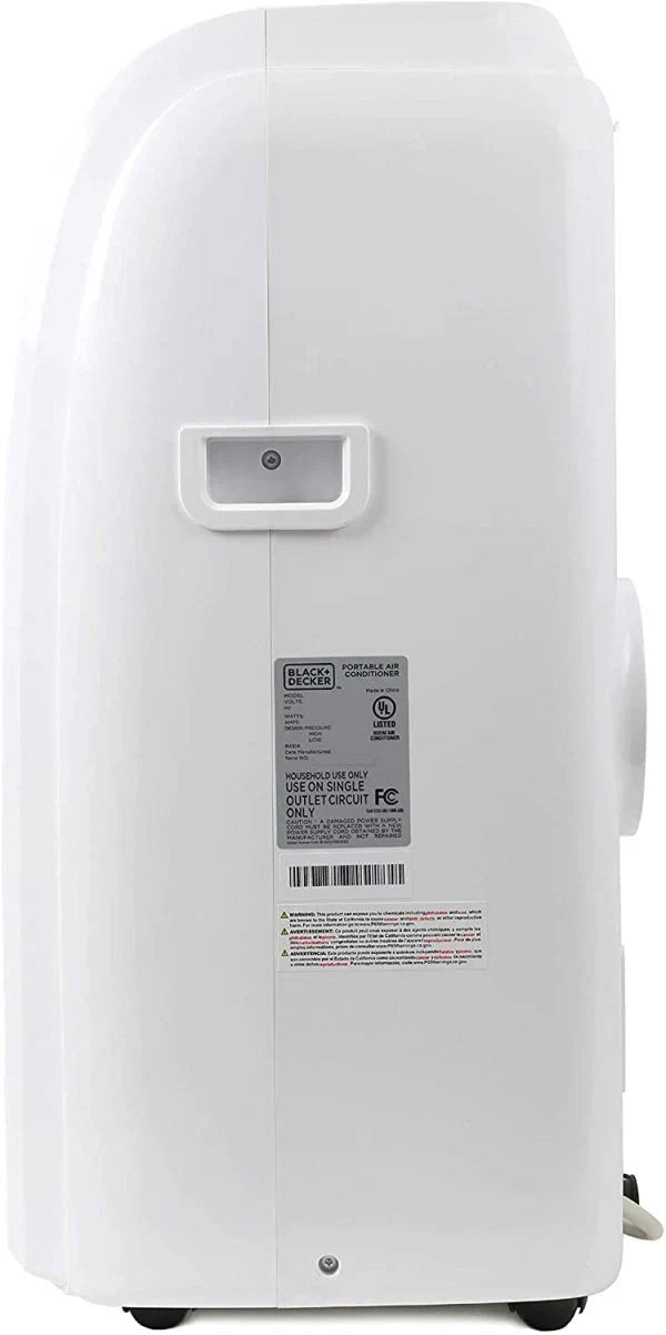 Black Plus Decker 14,000 BTU Portable Air Conditioner With Heat And Remote Control, White
