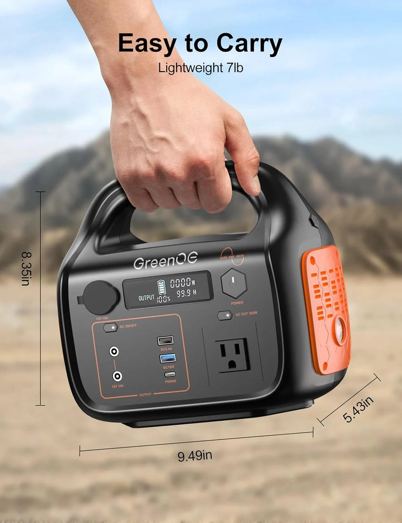 GreenOE Portable Power Station 1000W 1024Wh Solar Powered Generator With 100W Solar Panel