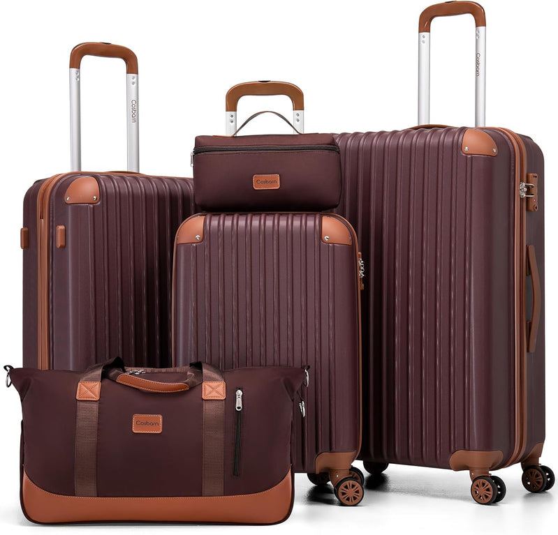Luggage Sets 5 Piece Suitcases With Wheels Suitcase Set ABS Hard Case Luggage