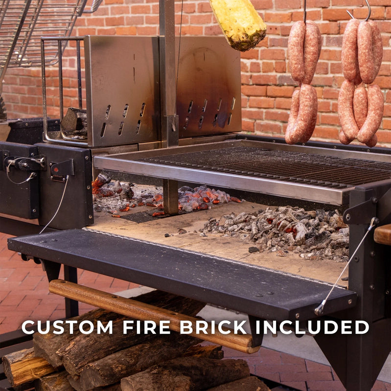 Backyard Discovery Argentine Santa Maria XL Wood Fire And Charcoal Steel Grill, Asado Clamp