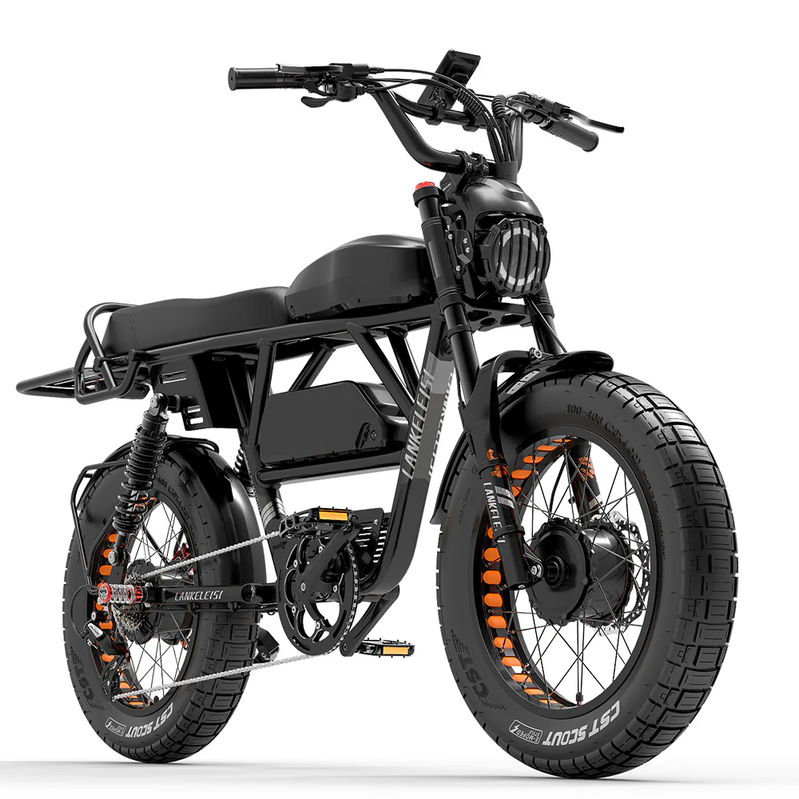 Lankeleisi x-Black Knight 1000W 2 Dual Motor 20 In. Fat Bike Fully E-Mountainbike 45Ah