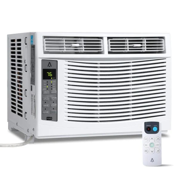Window Air Conditioner With Reusable Filter And Controls, 6000 BTU 115V, Suitable For 250 Sq. Ft