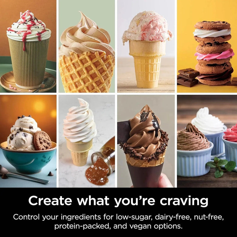 Ninja Swirl By CREAMi Ice Cream And Soft Serve Maker, Sorbet, Milkshake, Frozen Yogurt, Low Calories Program And More, 13-in-1, NC701