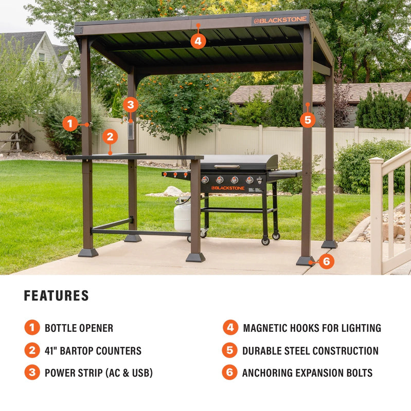 Blackstone 5' x 8' Outdoor Griddle/Grill Pavilion Grill Gazebo
