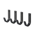 Vjpxm Minimalist Matte Black Adhesive Hooks (4-Pack)