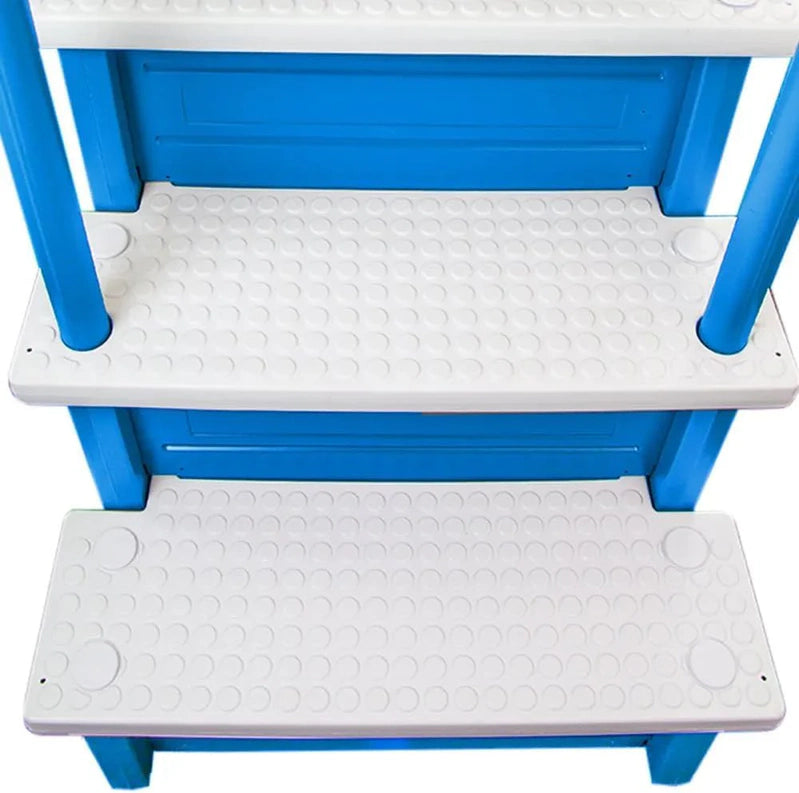 Select Anti-Slip in-Pool Steps, Gray, For Above Ground Swimming Pools, Can Mount To Decks 48 In. To 54 In. H, Safety Stairs Capacity Up To 300 Lbs