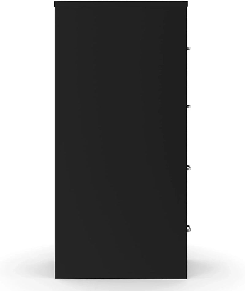Staples 4-Drawer File Cabinet, Lockable, Black, 25 In.D x 15 In.W