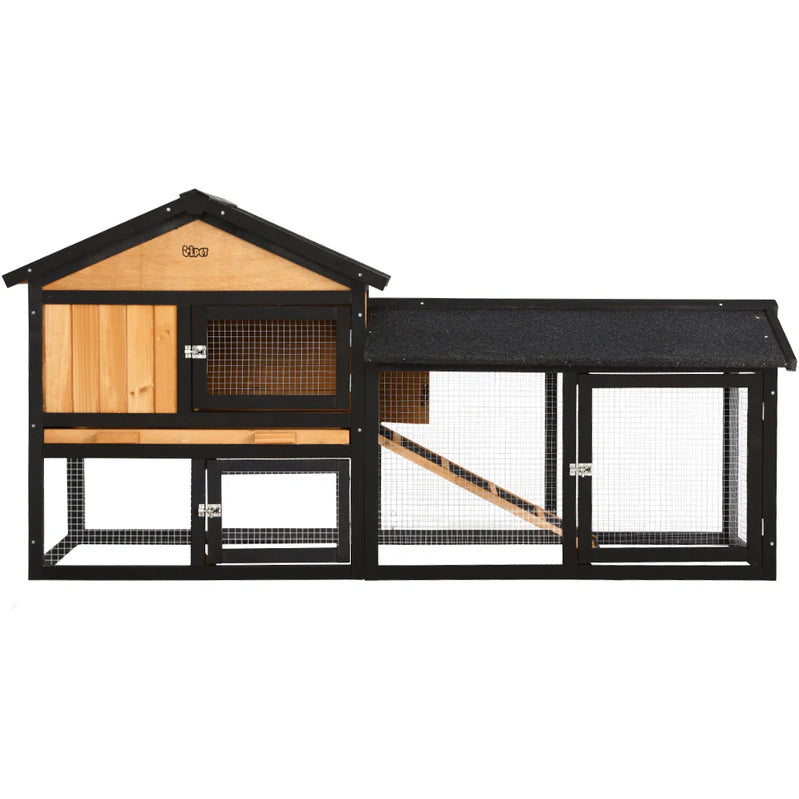 Extra Large Wooden Outdoor Chicken Coop Rabbit Hutch With Run- i.Pet