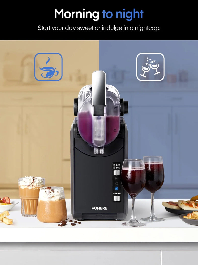5-in-1 Slushie Machine, No Ice Needed, 15 Min Slushy Machine For Home With Self-Cleaning, Professional Frozen Drink Maker, 5 Preset Programs