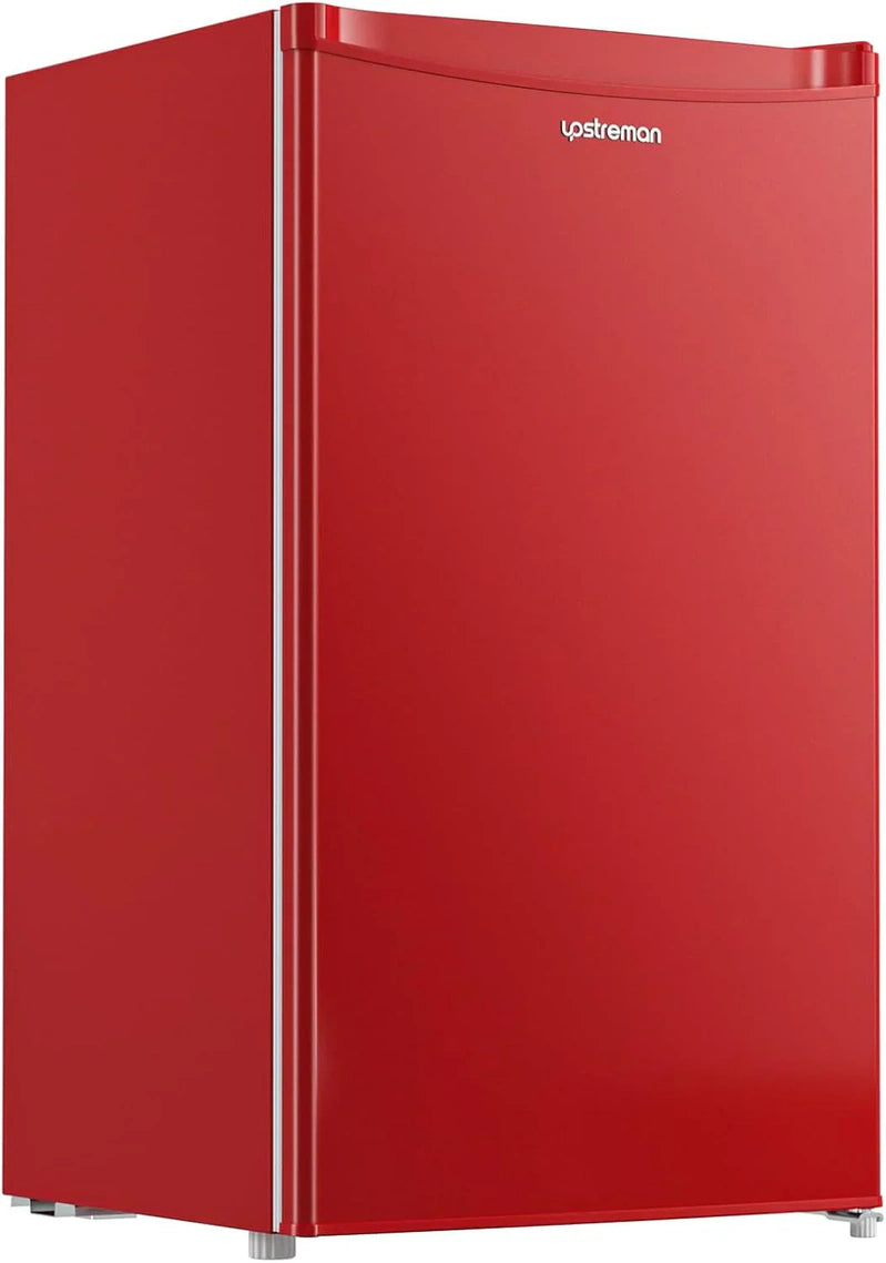 Upstreman 3.2 Cu. Ft. Mini Fridge Freezer Single Door Fridge Dorm Fridge Adjustable Thermostat