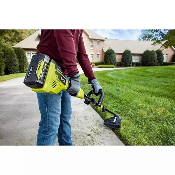 Ryobi 40V Brushless 20 In. Walk Behind Self-Propelled Mower/String Trimmer/Leaf Blower With 2 Batteries And 2 Chargers