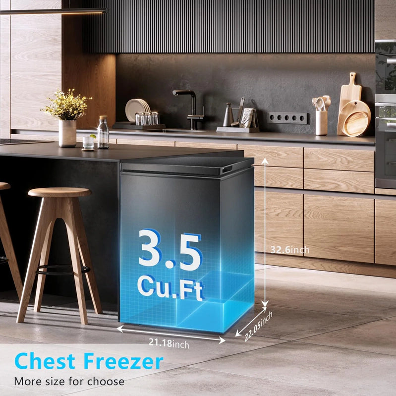 R.w.flame Chest Freezer 3.5 Cu. Ft. With Baskets