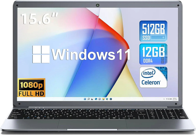Sgin 15.6 In. Laptop 12GB DDR4 512GB SSD Windows 11 With Intel Celeron N5095A Full HD 1920x1080