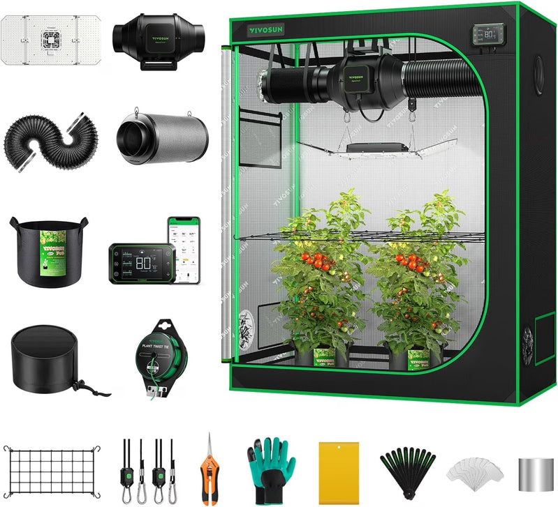 Vivosun Giy Smart Grow Tent System 2x2, WiFi-Integrated Grow Tent Kit, With Automate Ventilation And Circulation, E42A