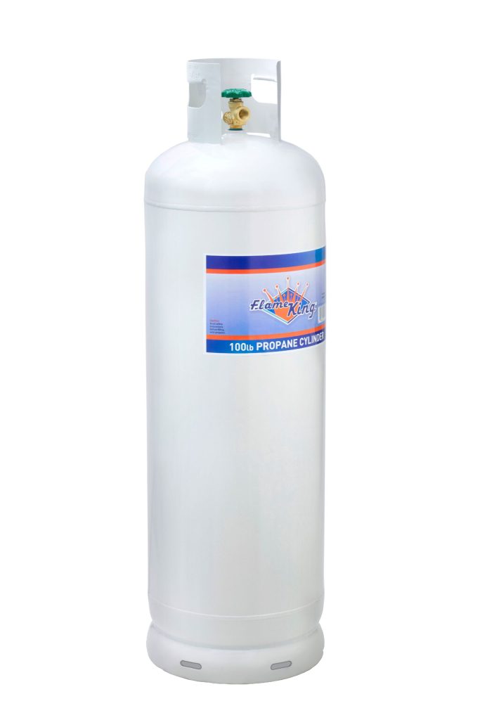 100 Lb Steel Propane Cylinder With OPD Valve, DOT Approved, Rust-Resistant, For Grills And Heaters