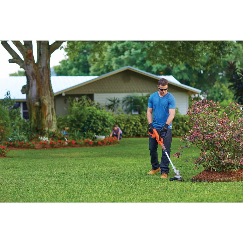 Black Plus Decker 20V Cordless String Trimmer And Edger, 2Ah, Lithium Ion Battery Included