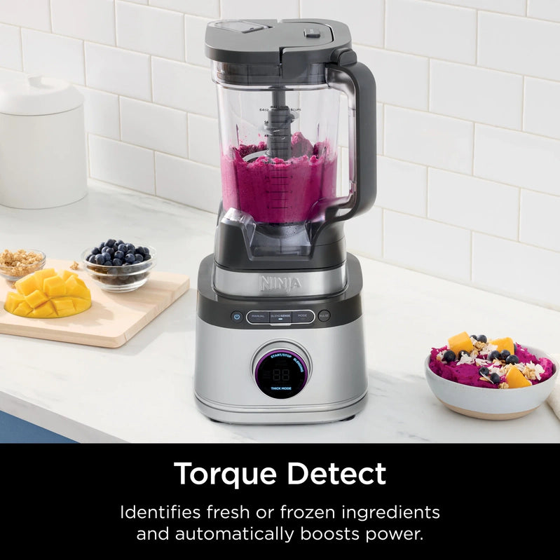 Ninja Detect Kitchen System Power Blender Plus Processor With Blend Sense Technology, Silver, TB400