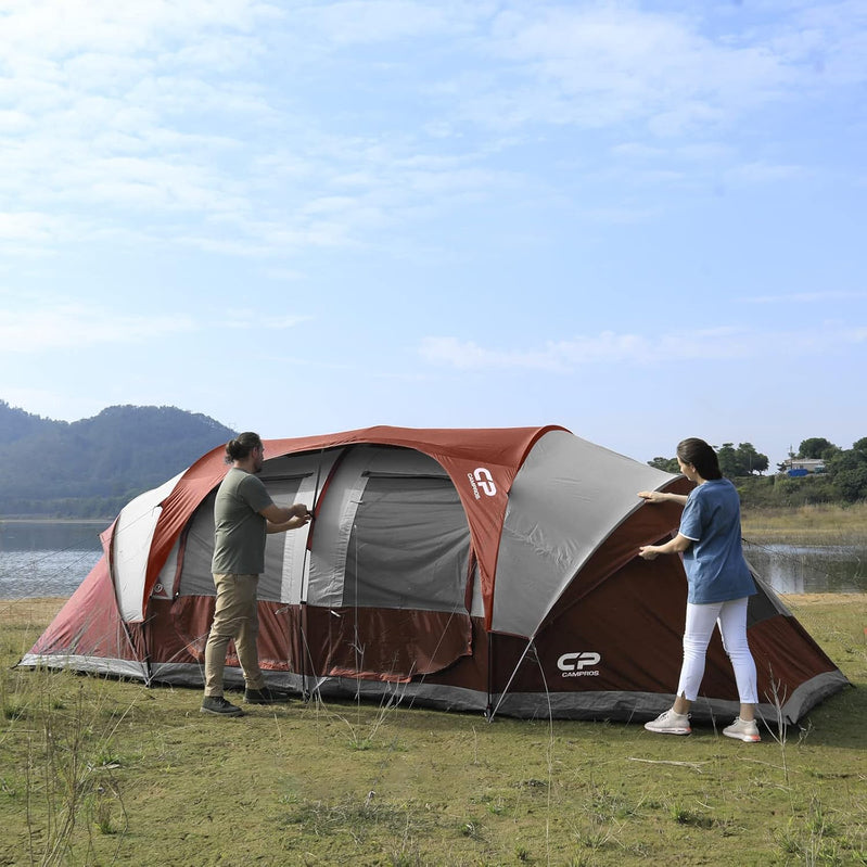 Campros Cp Tent 12-Person-Camping-Tents, 3 Room Family Tents, Waterproof Windproof Family Tent With Top Rainfly, 6 Large Mesh Windows, Bag-20