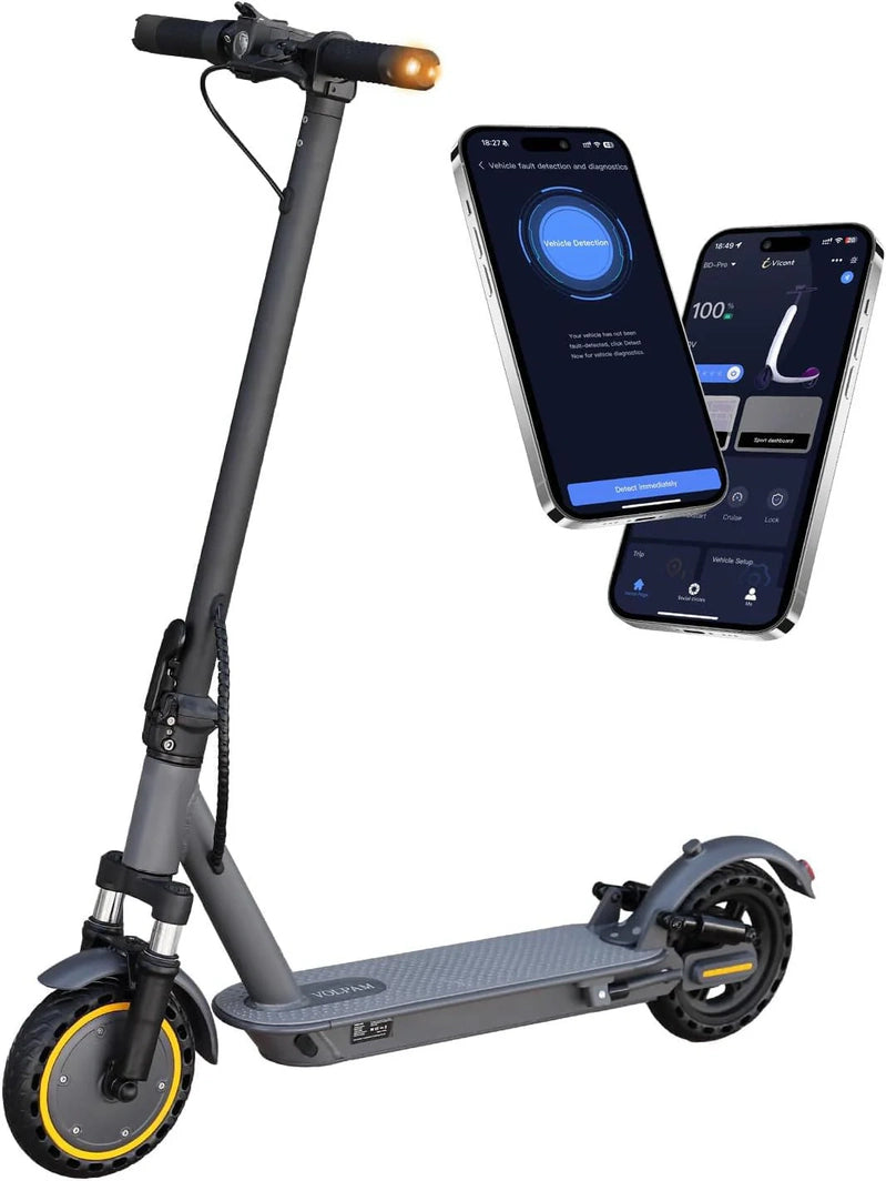 Electric Scooter, 350W/500W Powerful Motor, 8.5 In./10 In. Solid Tires, 19/22Mph, 28/21/12 Miles Range, Dual Braking