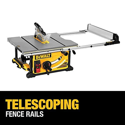 DEWALT 10 In. Table Saw, 32-1/2 In. Rip Capacity, 15 Amp Motor, With Rolling