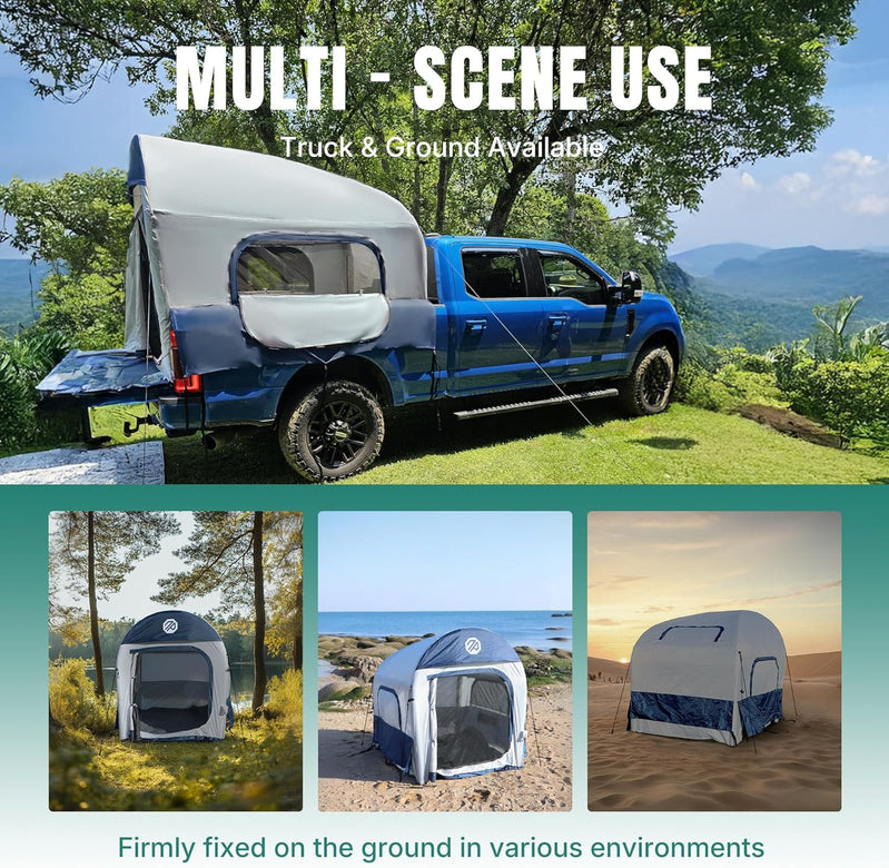 Truck Bed Tent 5.5 Ft.-8 Ft. Suitable For 2 Plus 1 People Family Inflatable Pickup Truck Tent