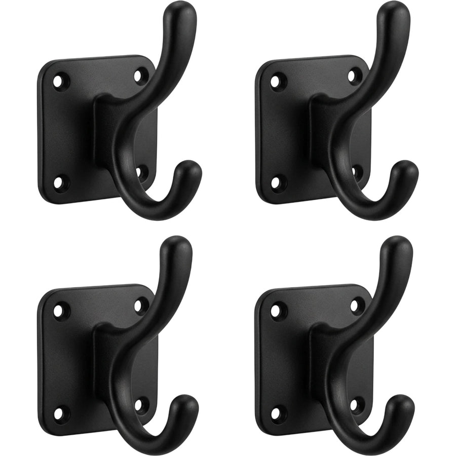 Vjpxm Double Wall Hooks Matte Black 4 Pack