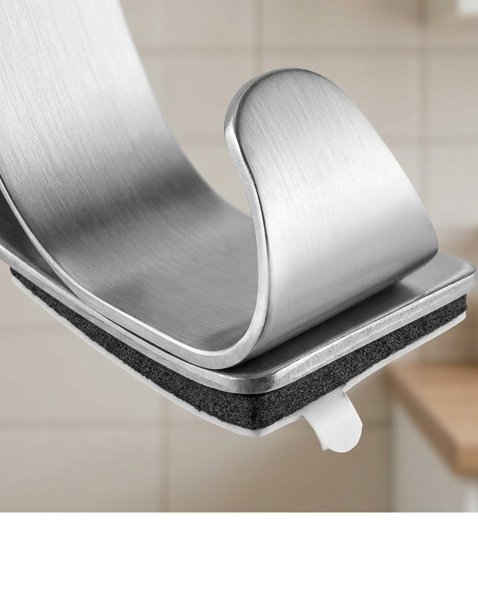 Vjpxm Stainless Wall Hooks Brushed Silver 6 Pack