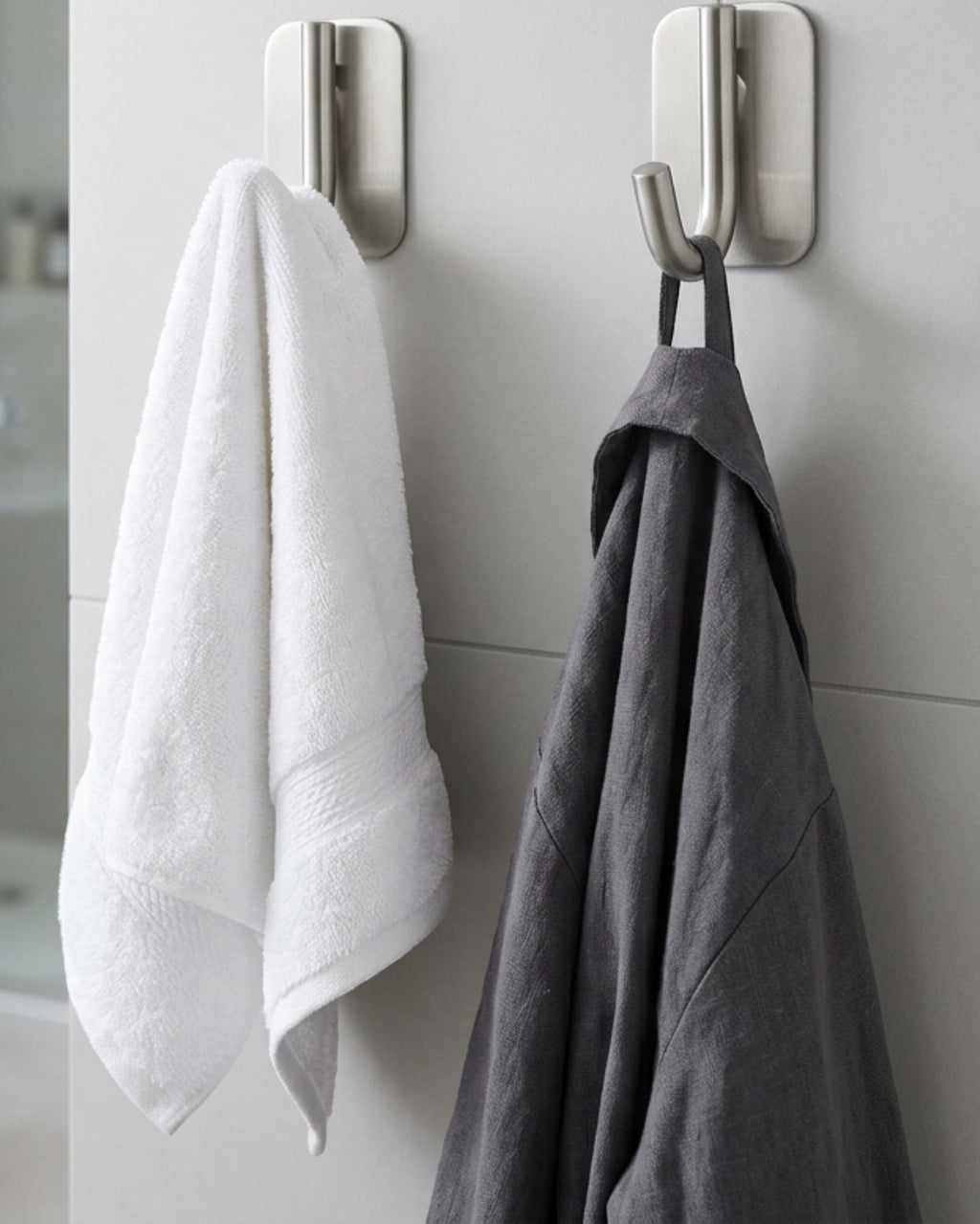 Vjpxm Stainless Wall Hooks Brushed Silver 6 Pack